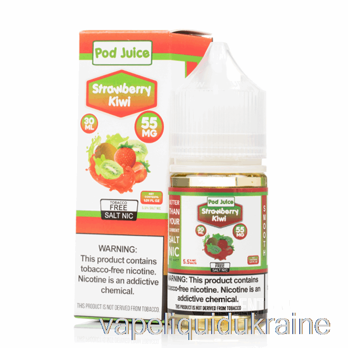 Vape Liquid Ukraine Strawberry Kiwi - Pod Juice - 30mL 35mg